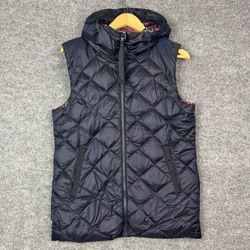 Lululemon The Fluffiest Vest Naval Blue / Cypress Plaid Red Tide Deep Navy